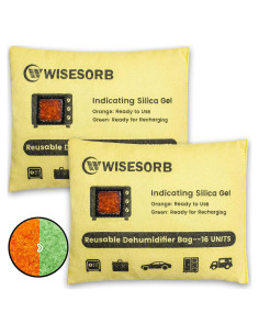 Paquetes de desecante de gel de sílice Wisesorbent 500g - 2 unidades
