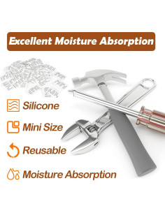 Paquetes de Gel de Sílice 100 PCS 2g Deshidratantes Lagincig 2
