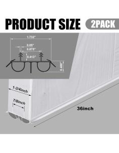 Barrera de Burbuja Doble Pushglossy 91.44 cm Blanco (2 Pcs) 2