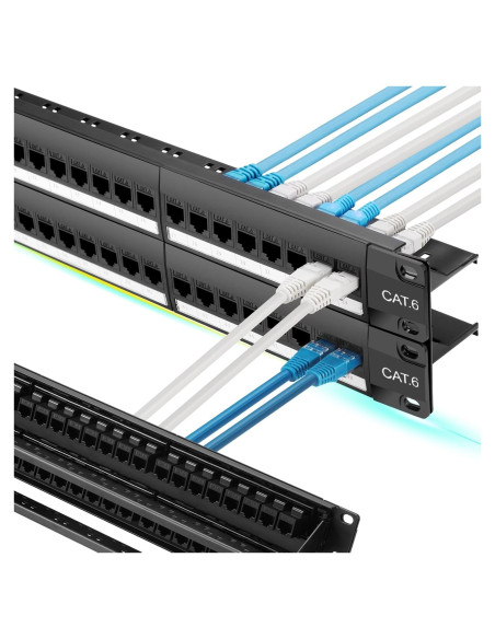 Panel de Parcheo Cat6 48 Puertos Rapink 10G UTP 19"