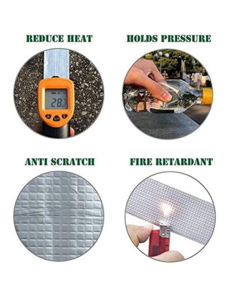 Cinta Butílica de Aluminio LLPT 10 cm x 5.03 m Impermeable