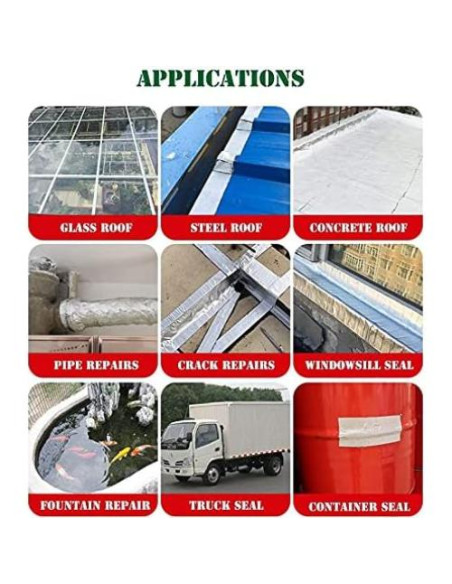 Cinta Butílica de Aluminio LLPT 10 cm x 5.03 m Impermeable