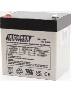 Batería de Alarma Sellada UltraTech UT-1240 12V 4.5Ah 2