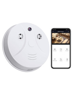 Cámara de Seguridad WiFi 1080P con Detector de Humo - Sin Audio