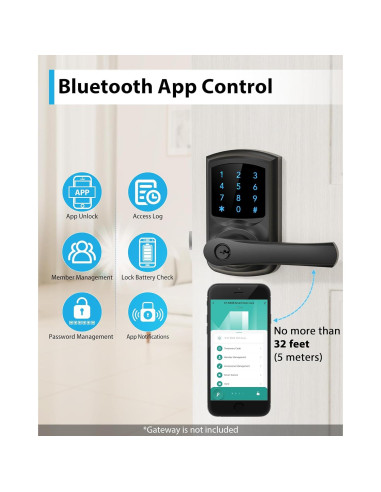 Cerradura Inteligente Hidalife ST-668B con Teclado y APP