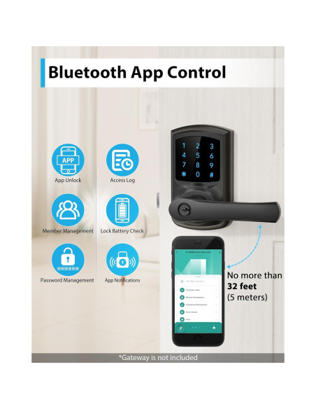 Cerradura Inteligente Hidalife ST-668B con Teclado y APP