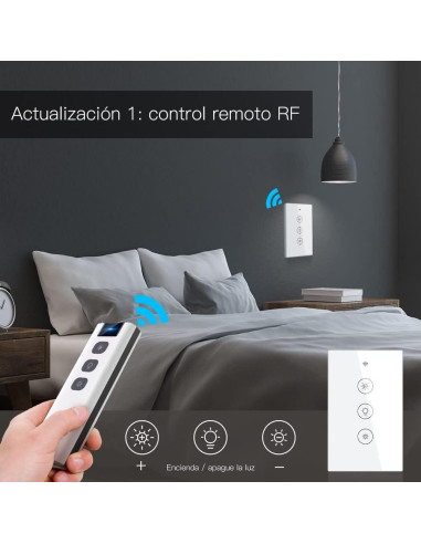 Interruptor Regulador de Luz Inteligente MoesGo WiFi Blanco