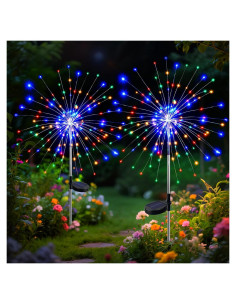 Luces de Jardín Solares BTFarm 120 LED 8 Modos Multicolor