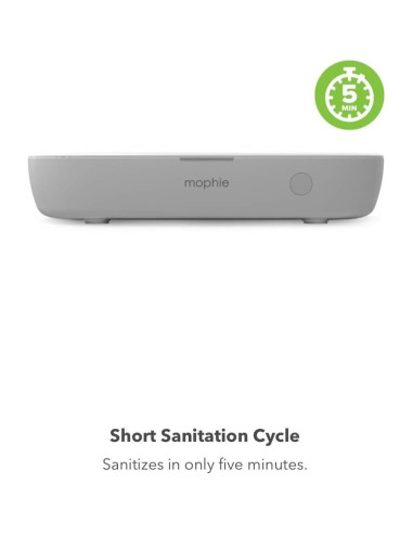 Desinfectante UV Mophie con Carga Inalámbrica - Blanco