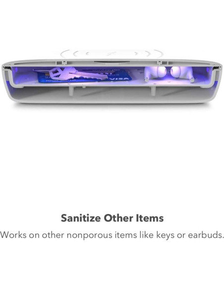 Desinfectante UV Mophie con Carga Inalámbrica - Blanco