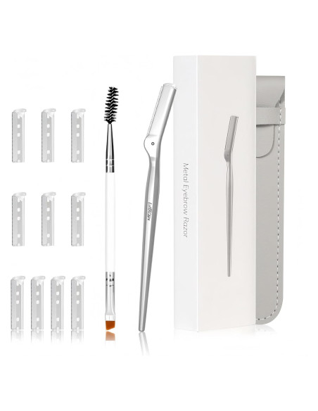 Rasuradora de Cejas LuottsCare con 10 Cuchillas y Funda