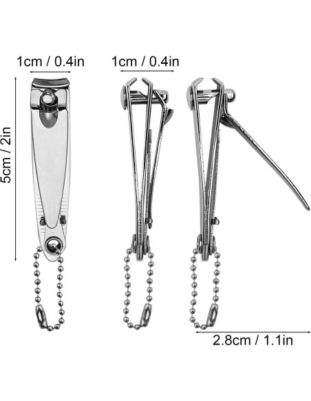 Cortauñas Mini Acero Inoxidable RSQAZQ 5.08 cm - Lote 50 Unidades