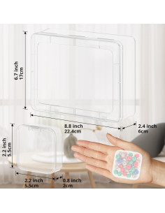 Caja Organizadora de Perlas Mathtoxyz 31 Compartimentos Transparente 2