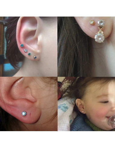 Kit de Perforación de Orejas Rpanle 4 Piezas Desechable