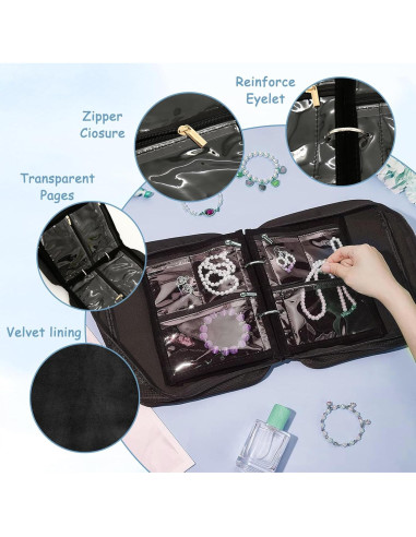 Estuche de Joyería de Viaje Braxan - Organizador Portátil 24 Compartimentos