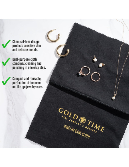 Paño de Limpieza de Joyería Gold GT Time - Algodón Natural