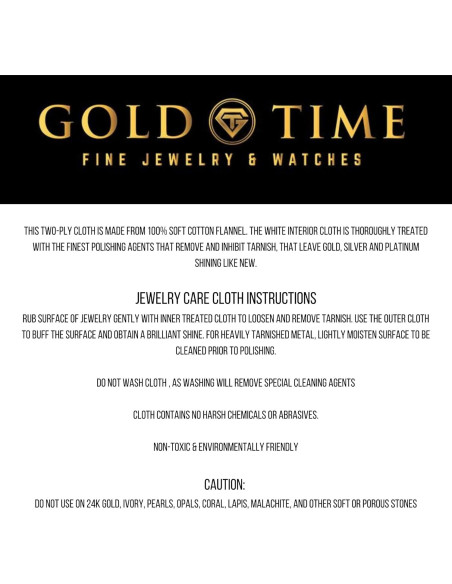 Paño de Limpieza de Joyería Gold GT Time - Algodón Natural