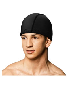 Gorro de Natación de Tela Bremorou Negro 23.5x16 cm