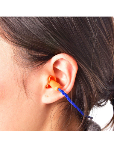 20 Pares de Tapones para Oídos Bememo de Silicona con Cuerda