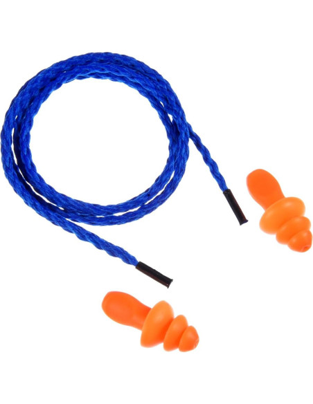 20 Pares de Tapones para Oídos Bememo de Silicona con Cuerda