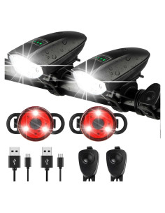 Juego de luces para bicicleta Favorbrite DRFX 1400 Lúmenes USB