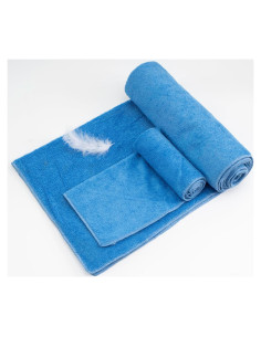 Toalla de Yoga LUKCHE Antideslizante 100% Microfibra Azul 63.5x185.4cm