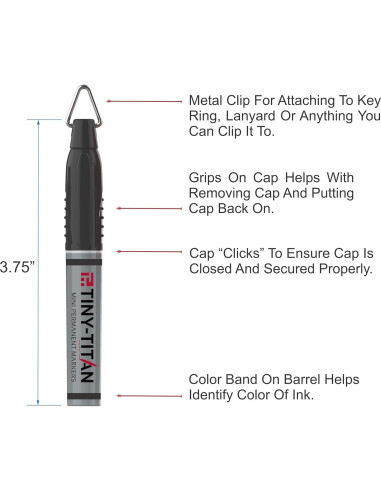 Marcadores Permanentes Mini Tiny-Titan - 6 Colores Caribeños