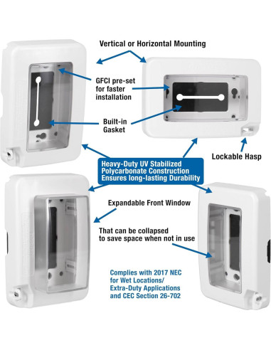 Cubierta a Prueba de Climas Intermatic WP7000W Blanca 1-Gang