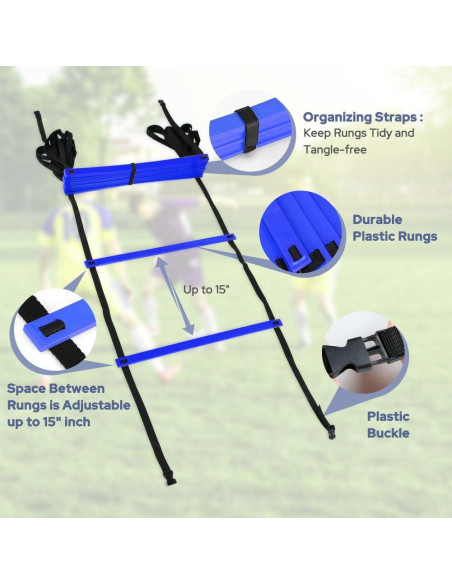 Escalera de Agilidad GHB Pro 2 Paquete 12 Peldaños 6.1m