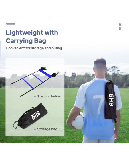 Escalera de Agilidad GHB Pro 2 Paquete 12 Peldaños 6.1m