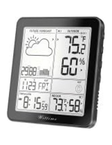 Estación Meteorológica Wittime Inalámbrica con Reloj Atómico