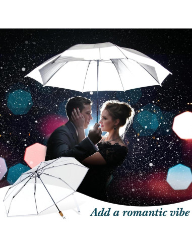 Paraguas Plegable Automático Sanwuta Transparente 2 Unidades