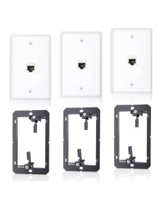 Placa de Pared FANYINTY CAT7 Ethernet 3 Paquetes 1 Puerto RJ45