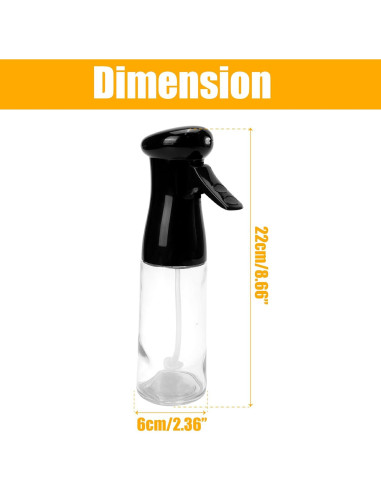Rociador de Aceite de Oliva BuleVina 210ml Vidrio Reutilizable