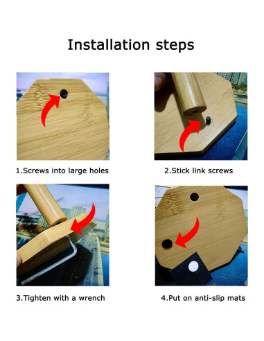 Juego de 5 Trivetes de Madera Fuijeuj en Forma de Molinete