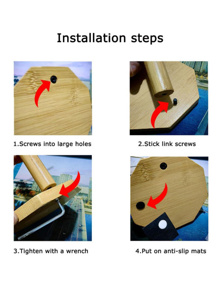 Juego de 5 Trivetes de Madera Fuijeuj en Forma de Molinete