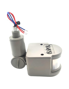 Detector de Movimiento PIR HANNAHONG 12m Impermeable para Exteriores