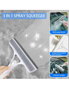 Limpiaparabrisas 3 en 1 BOVVSKY con Rociador y Raspador Azul 2