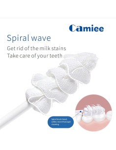 42 Piezas Limpiador Oral para Bebés Camiee - Cepillo Desechable 2