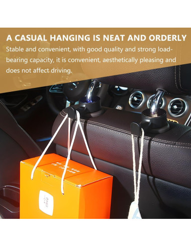 Gancho Oculto para Reposacabezas HZEL - 2 Piezas Plata