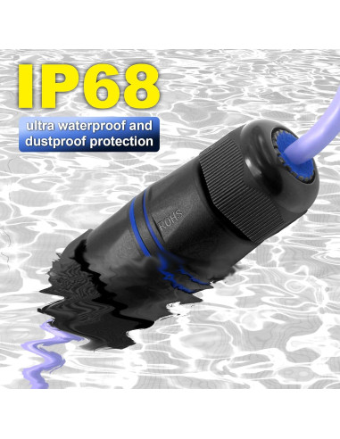 Acoplador Ethernet RJ45 VCELINK IP68 a Prueba de Agua - 3 Unidades