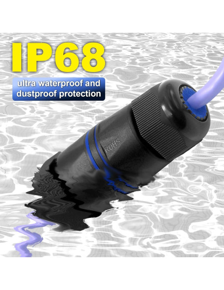 Acoplador Ethernet RJ45 VCELINK IP68 a Prueba de Agua - 3 Unidades