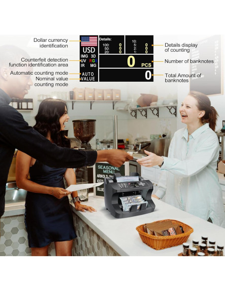 Contadora de Dinero CASHTEK N10 con Detección de Falsificaciones