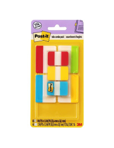 Pestañas Post-it 686-VAD2, Colores Primarios, 114 Pestañas