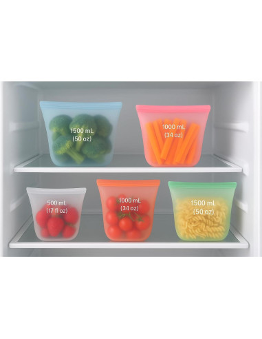 Set de 3 Bolsas de Almacenamiento de Silicona Genérico 502ml