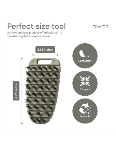 Set de 2 Cepillos de Verduras GWOZI - Limpieza Eficaz y Suave