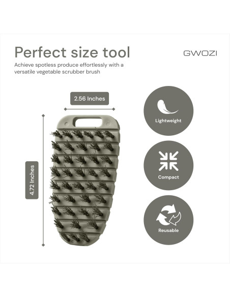 Set de 2 Cepillos de Verduras GWOZI - Limpieza Eficaz y Suave