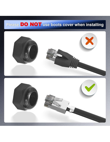 Acoplador Ethernet RJ45 VCELINK IP68 a Prueba de Agua - 3 Unidades