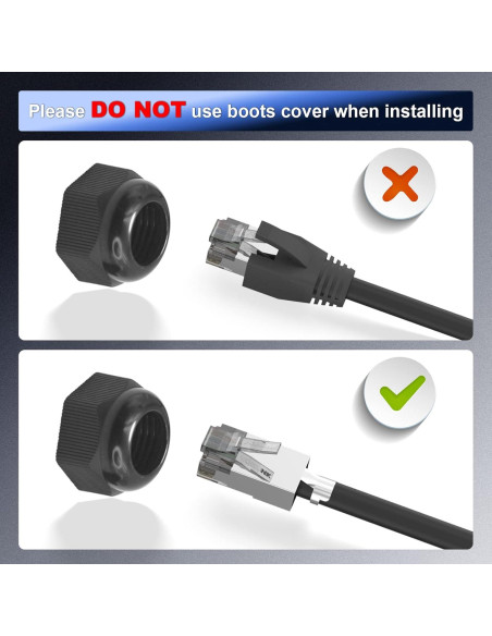 Acoplador Ethernet RJ45 VCELINK IP68 a Prueba de Agua - 3 Unidades