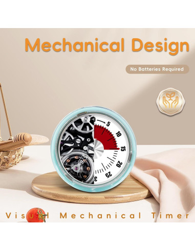 Temporizador de Cocina Mecánico Accoglie Azul 0-60 Minutos